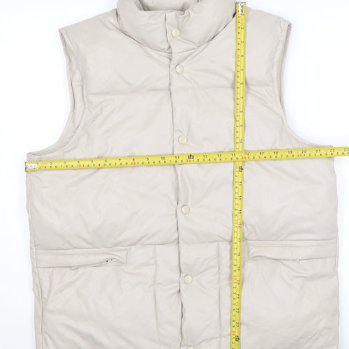 Topfeeling Women's Beige Puffer Waistcoat Size 14 Lined Polyester