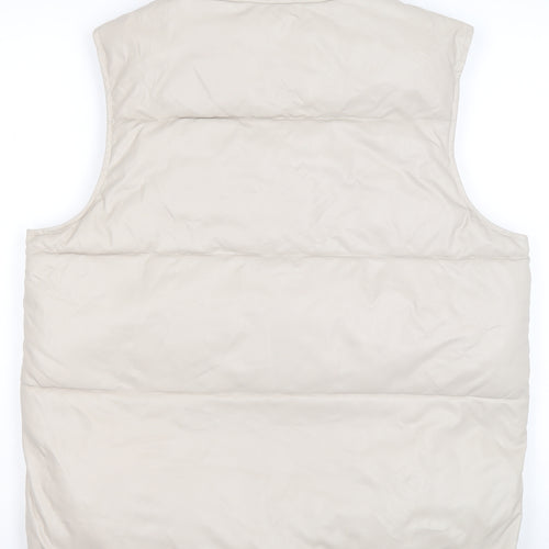 Topfeeling Women's Beige Puffer Waistcoat Size 14 Lined Polyester