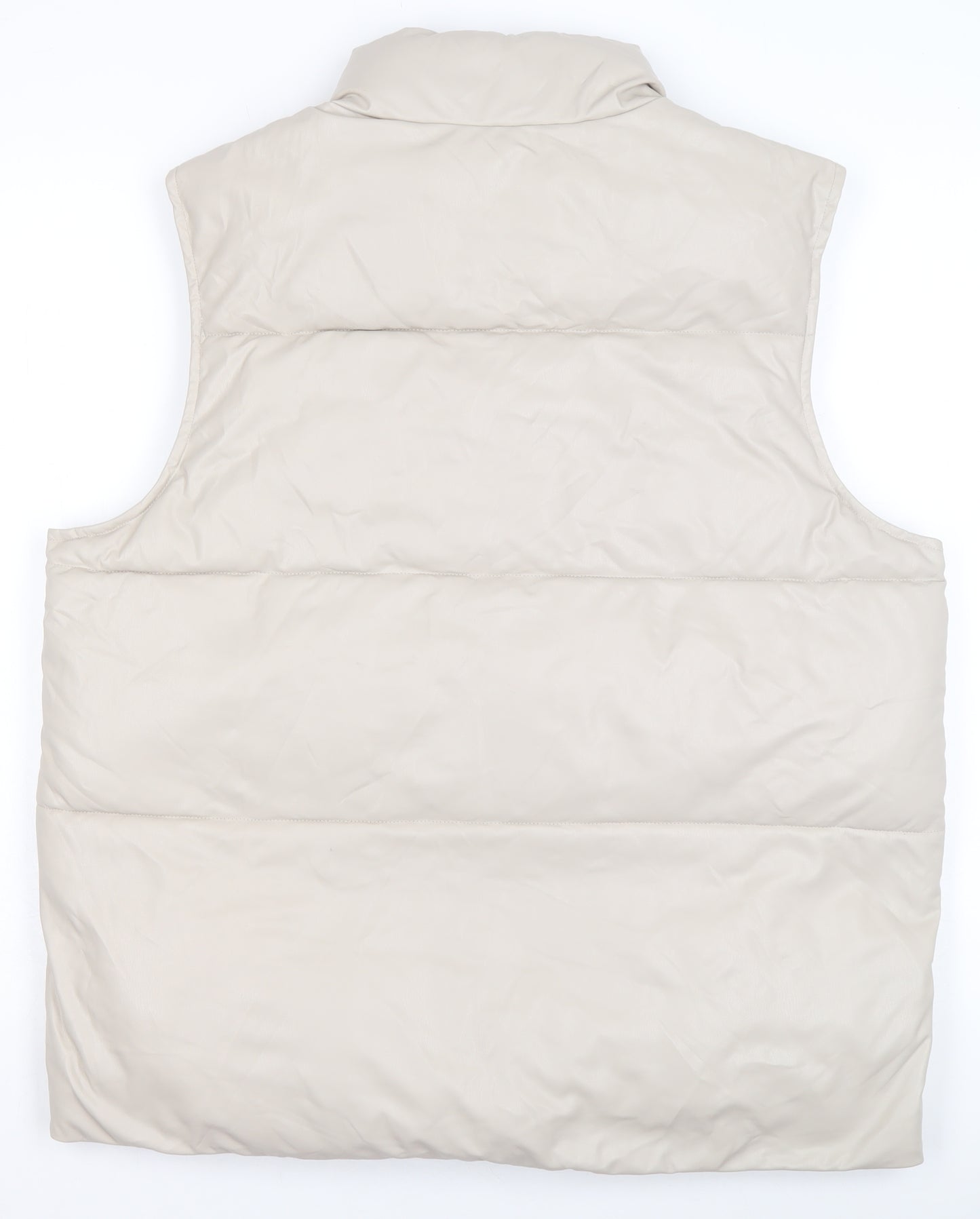 Topfeeling Women's Beige Puffer Waistcoat Size 14 Lined Polyester