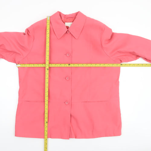 Marks and Spencer Women's Pink Polyester Button Jacket UK 20