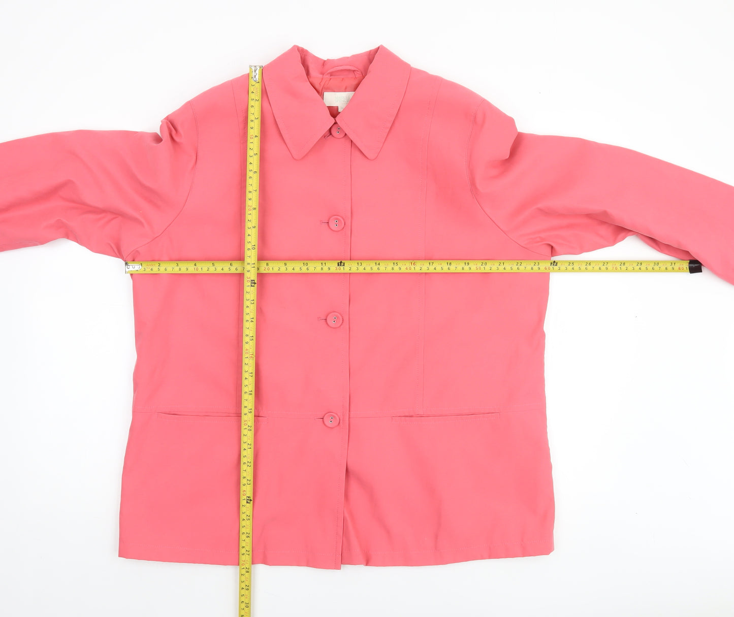 Marks and Spencer Women's Pink Polyester Button Jacket UK 20