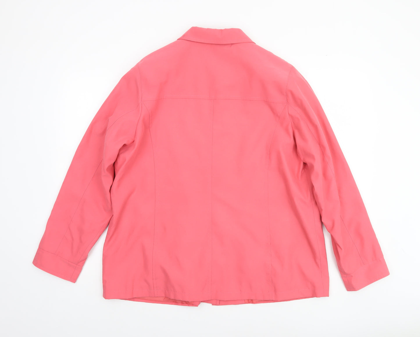 Marks and Spencer Women's Pink Polyester Button Jacket UK 20