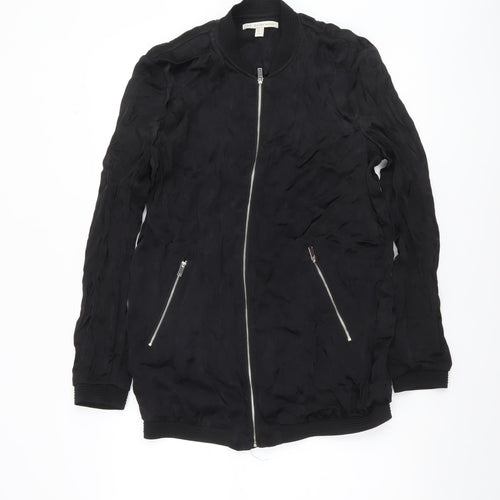 TRF Outerwear Womens Black Size 12 Bomber Jacket