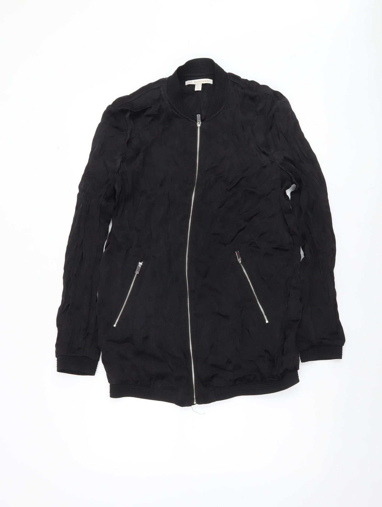 TRF Outerwear Womens Black Size 12 Bomber Jacket