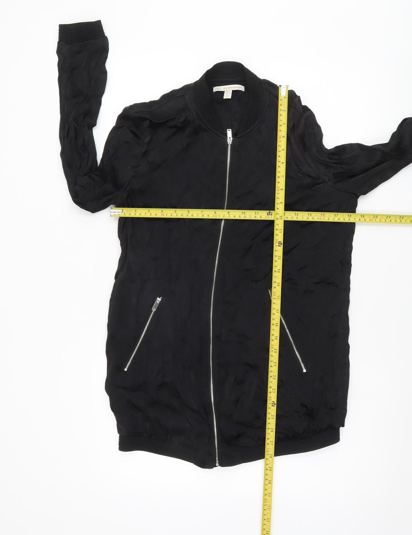 TRF Outerwear Womens Black Size 12 Bomber Jacket