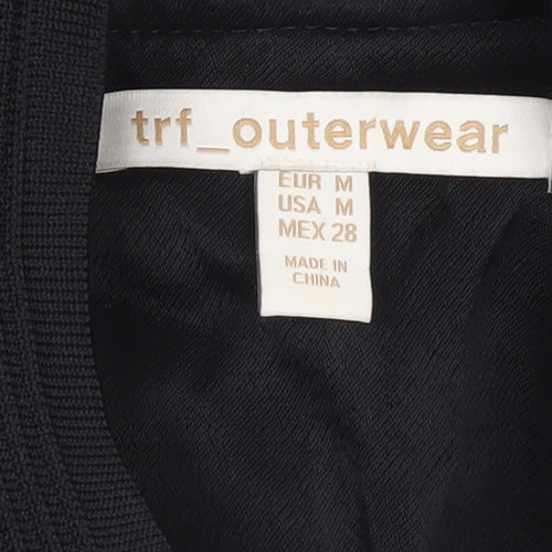 TRF Outerwear Womens Black Size 12 Bomber Jacket