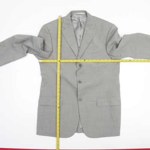 Marks and Spencer Men's Grey Wool Blend 40 Regular Blazer Jacket