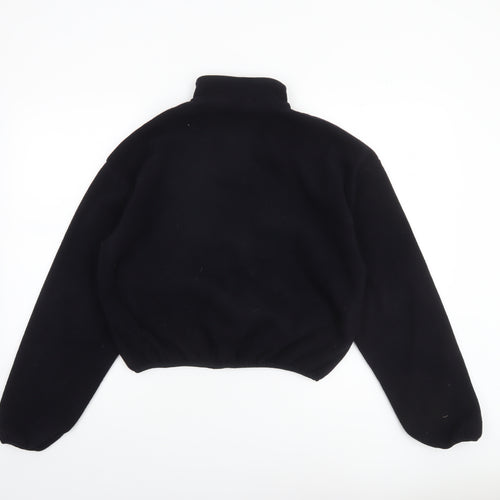 Bershka Women’s Black 1/4 Zip Fleece Sweatshirt Size S LA Lifestyle