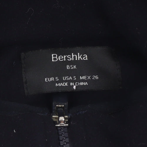 Bershka Women’s Black 1/4 Zip Fleece Sweatshirt Size S LA Lifestyle