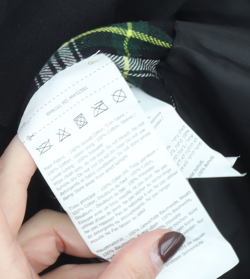 Regatta Men’s Black Waxed Cotton Outdoor Jacket Size S Waterproof Lined