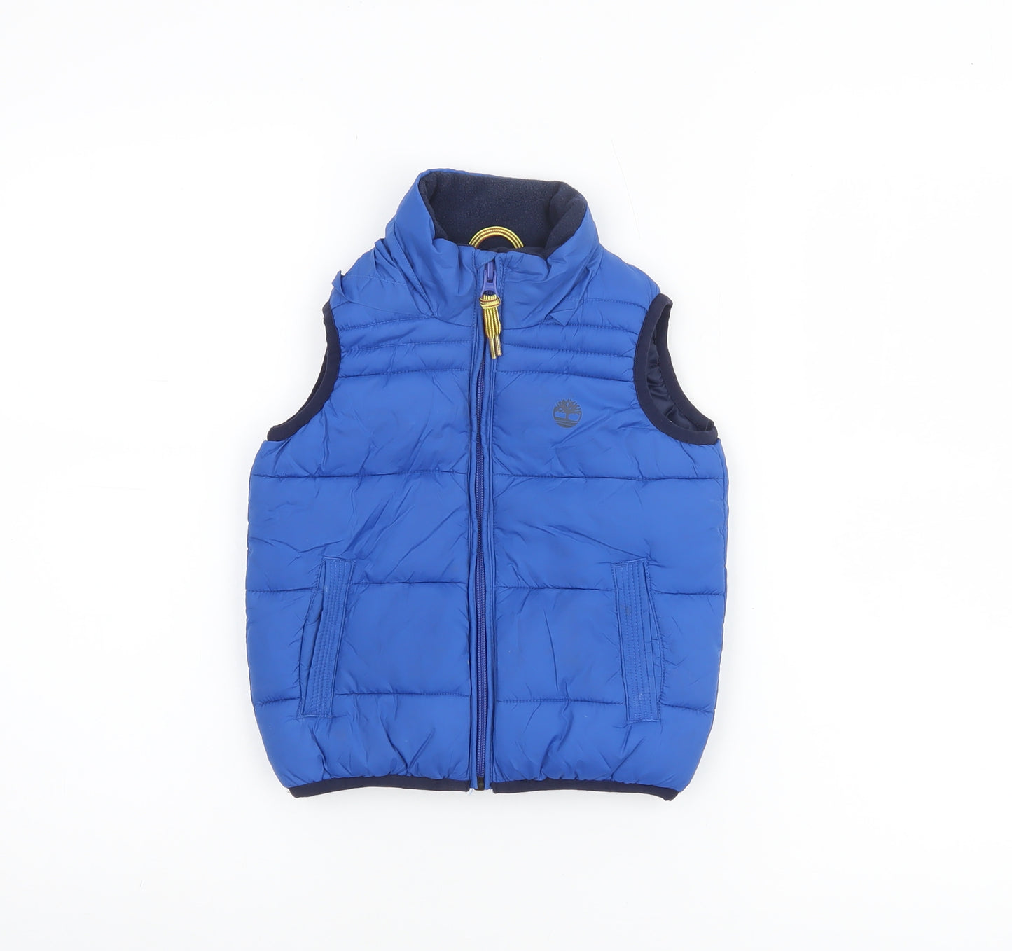 Timberland Boys Blue Puffer Gilet Waistcoat 3 Years Polyester Zip Padded