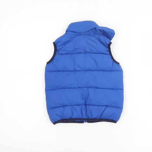 Timberland Boys Blue Puffer Gilet Waistcoat 3 Years Polyester Zip Padded