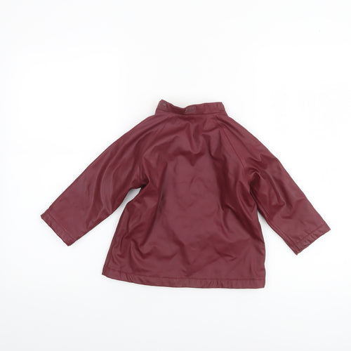 H&M Unisex Baby Red Waterproof Lined Rain Coat 12-18 Months