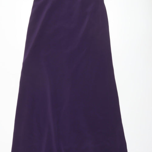 Next Women’s Purple Strapless Long Satin Formal A-Line Dress Size 12