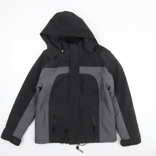 Nutshell Boys Black Waterproof Hooded Parka Coat 12-13 Years