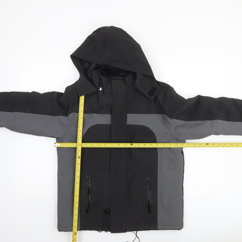 Nutshell Boys Black Waterproof Hooded Parka Coat 12-13 Years