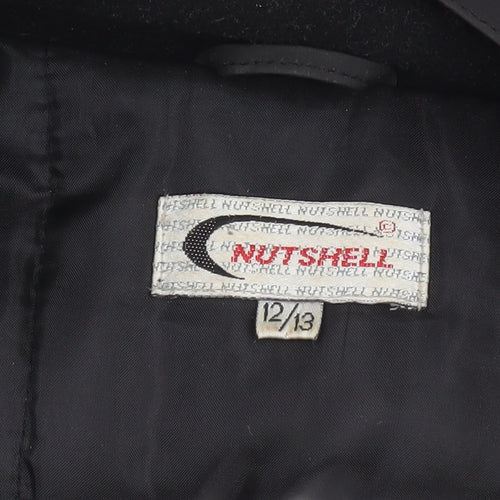 Nutshell Boys Black Waterproof Hooded Parka Coat 12-13 Years