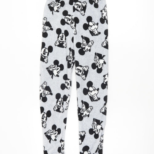 Primark Girls Grey Disney Mickey Mouse Fleece Pyjama Pants 9-10 Years