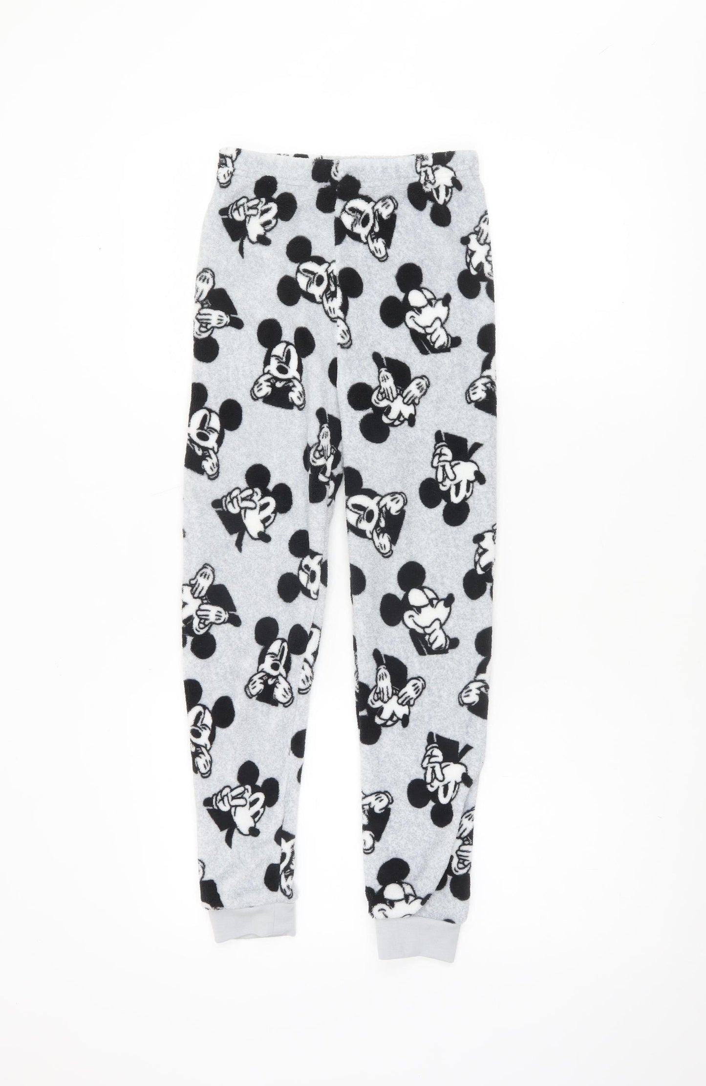Primark Girls Grey Disney Mickey Mouse Fleece Pyjama Pants 9-10 Years