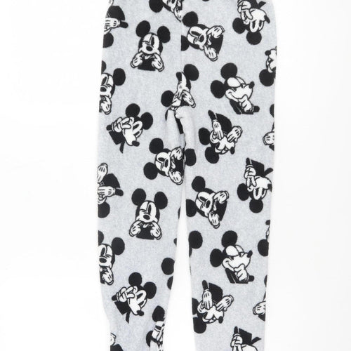 Primark Girls Grey Disney Mickey Mouse Fleece Pyjama Pants 9-10 Years