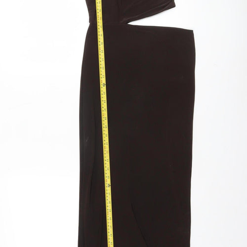 EGO Women’s Brown Long Sleeve Bodycon Maxi Dress Size 4