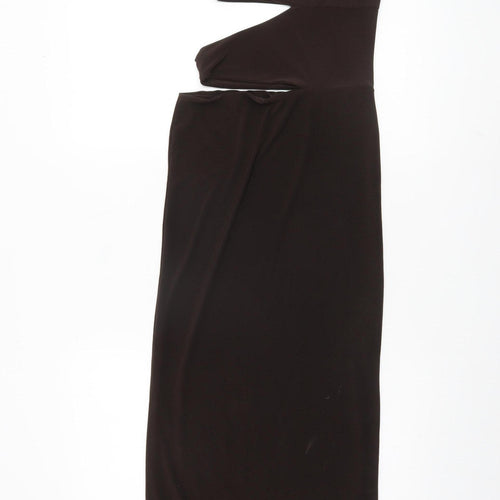 EGO Women’s Brown Long Sleeve Bodycon Maxi Dress Size 4