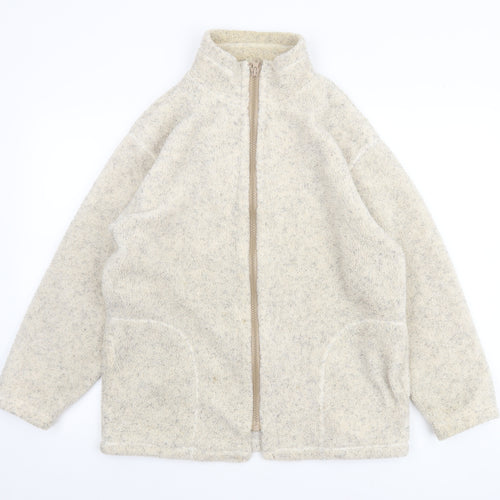 St. Bernard Women’s Beige Fleece Zip Jacket Size 10-12