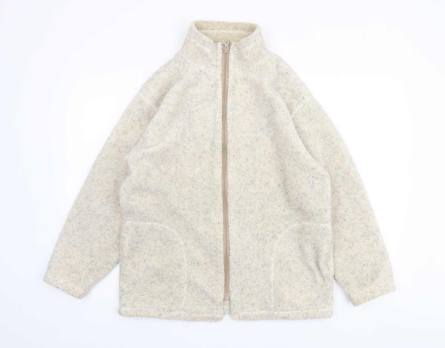 St. Bernard Women’s Beige Fleece Zip Jacket Size 10-12