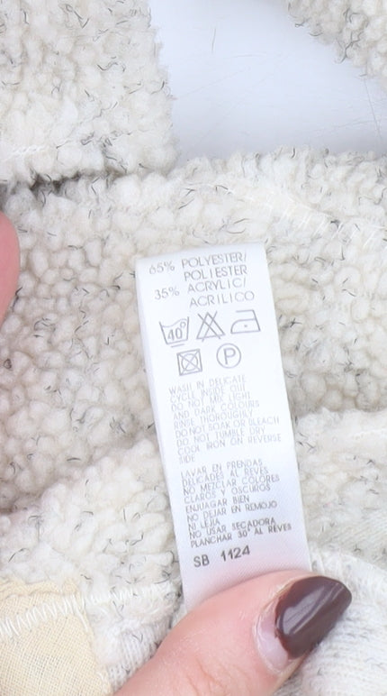 St. Bernard Women’s Beige Fleece Zip Jacket Size 10-12