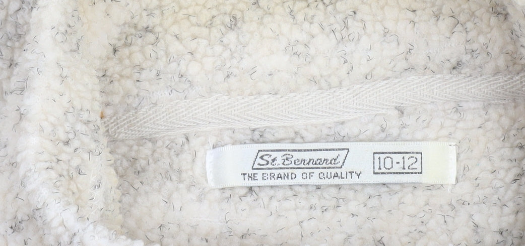 St. Bernard Women’s Beige Fleece Zip Jacket Size 10-12