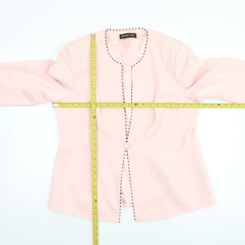 Jacques Vert Women Pink Lined Single-Breasted Suit Jacket UK 18