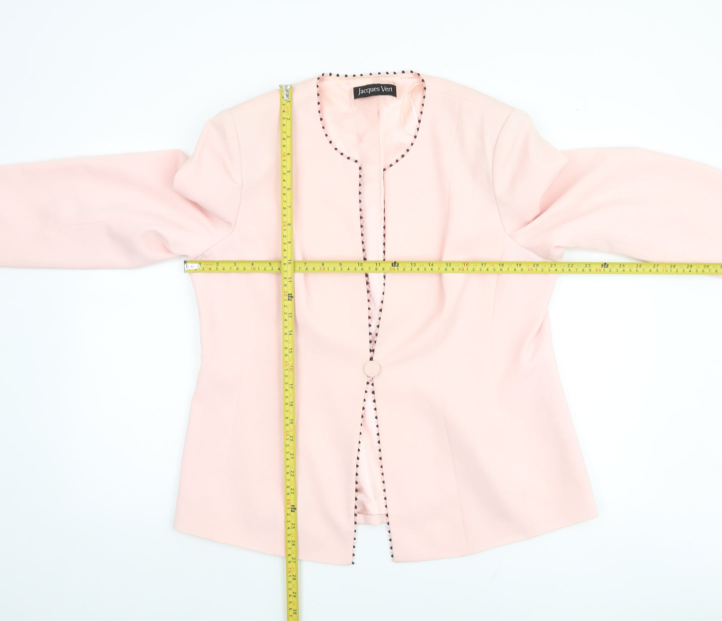 Jacques Vert Women Pink Lined Single-Breasted Suit Jacket UK 18