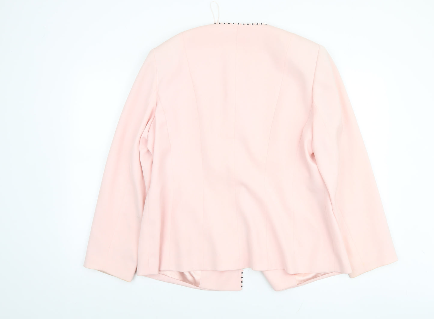 Jacques Vert Women Pink Lined Single-Breasted Suit Jacket UK 18