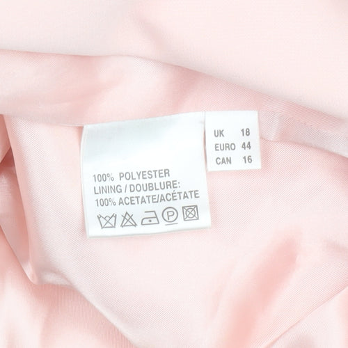 Jacques Vert Women Pink Lined Single-Breasted Suit Jacket UK 18