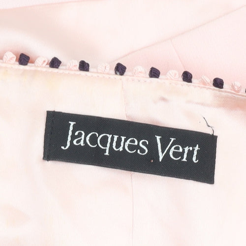 Jacques Vert Women Pink Lined Single-Breasted Suit Jacket UK 18