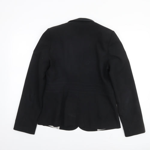 New Look Women Black Blazer Jacket UK 14 Regular Fit Tailored Workwear
