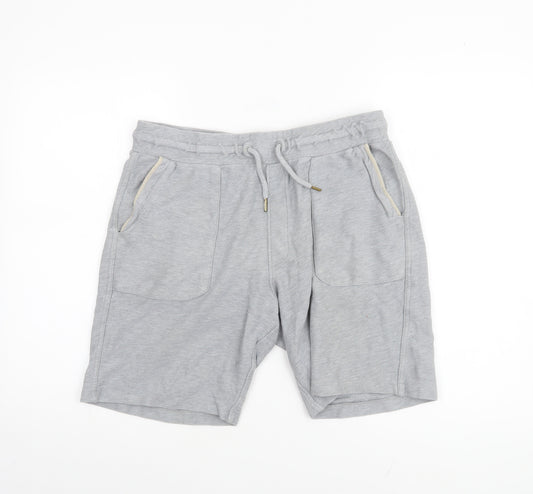 Next Men’s Grey Sweat Shorts M Casual Jersey Drawstring