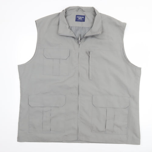 Premier Man Men's Grey 2XL Polyester Bodywarmer Waistcoat