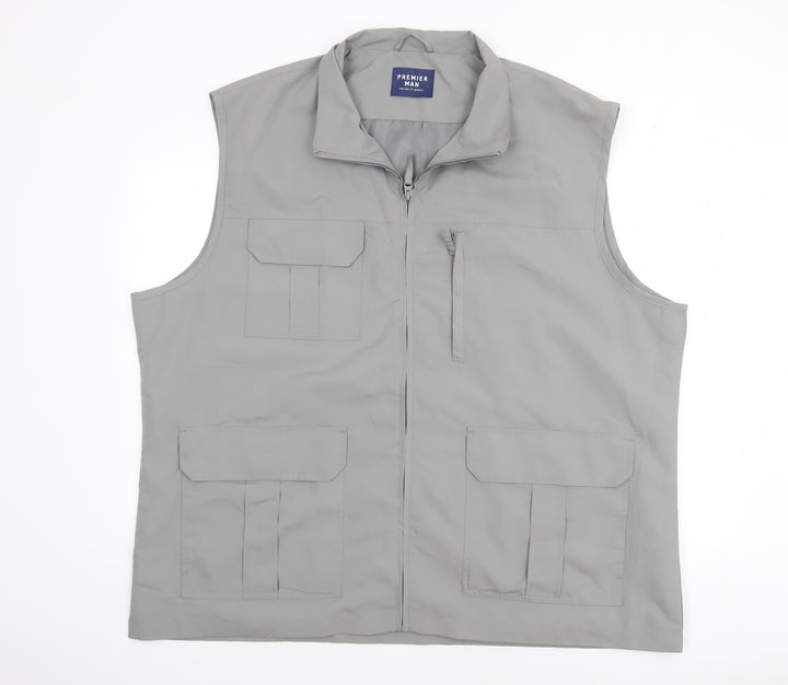 Premier Man Men's Grey 2XL Polyester Bodywarmer Waistcoat