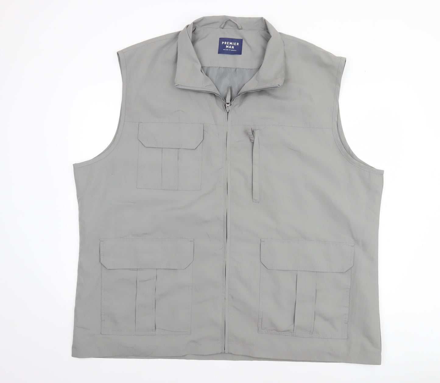 Premier Man Men's Grey 2XL Polyester Bodywarmer Waistcoat