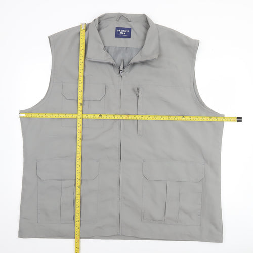 Premier Man Men's Grey 2XL Polyester Bodywarmer Waistcoat