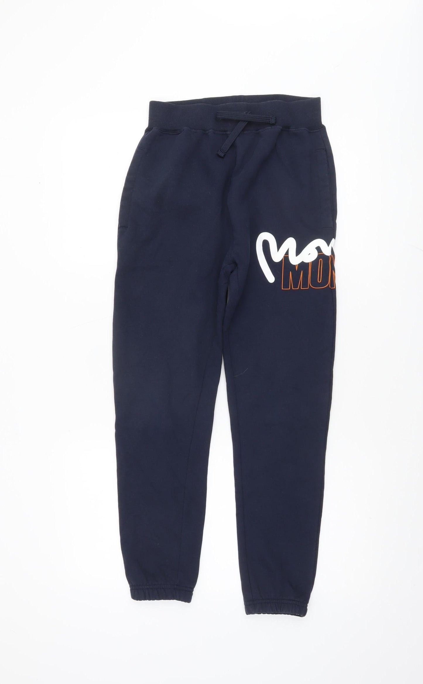 Money Boys Blue Jogger Trousers 13 Years Elastic Waist Fleece Lined