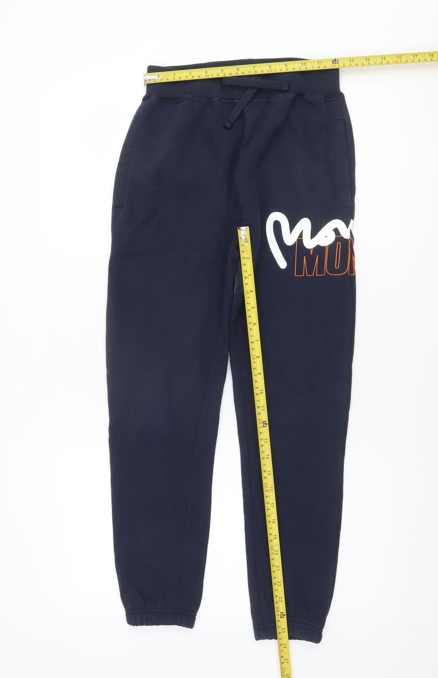 Money Boys Blue Jogger Trousers 13 Years Elastic Waist Fleece Lined