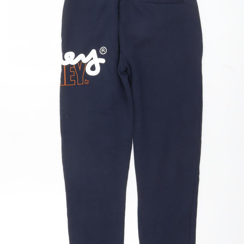 Money Boys Blue Jogger Trousers 13 Years Elastic Waist Fleece Lined