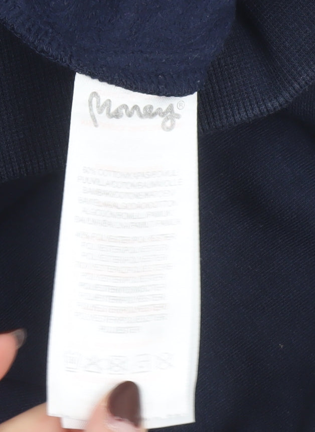 Money Boys Blue Jogger Trousers 13 Years Elastic Waist Fleece Lined