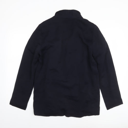 Topshop Womens Blue Double-Breasted Shawl Blazer Size 12