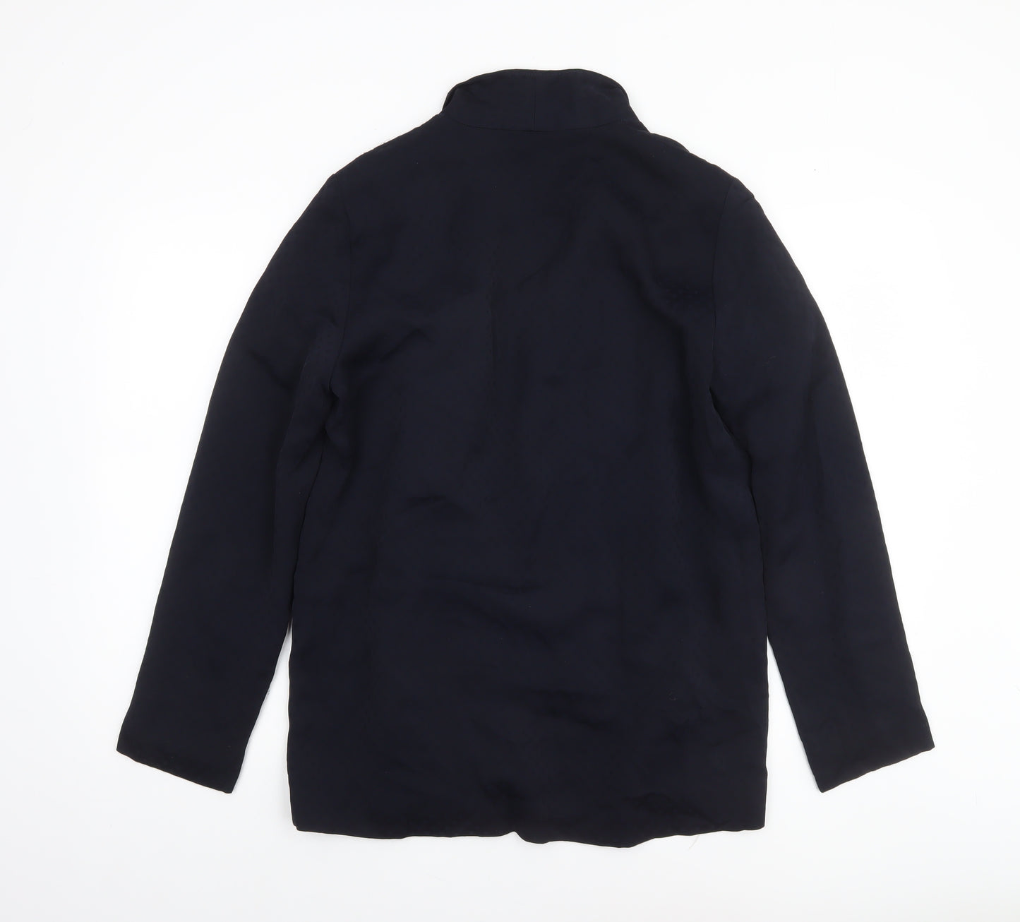 Topshop Womens Blue Double-Breasted Shawl Blazer Size 12