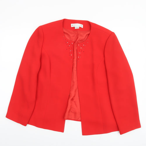 Braville Women’s Red Blazer Jacket Size 18 Tailored Stretch Suit Separate