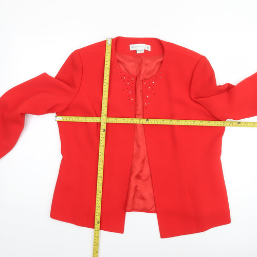 Braville Women’s Red Blazer Jacket Size 18 Tailored Stretch Suit Separate