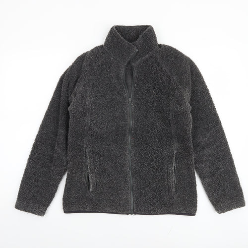 Mountainpass Women’s Grey Fleece Jacket Size 8 Full Zip Outdoor Wear